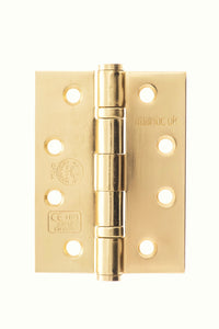 Atlantic Ball Bearing Hinges Grade 13 Fire Rated 4" x 3" x 3mm - Polished Brass