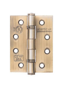 Atlantic Ball Bearing Hinges Grade 13 Fire Rated 4" x 3" x 3mm - Matt Antique Brass