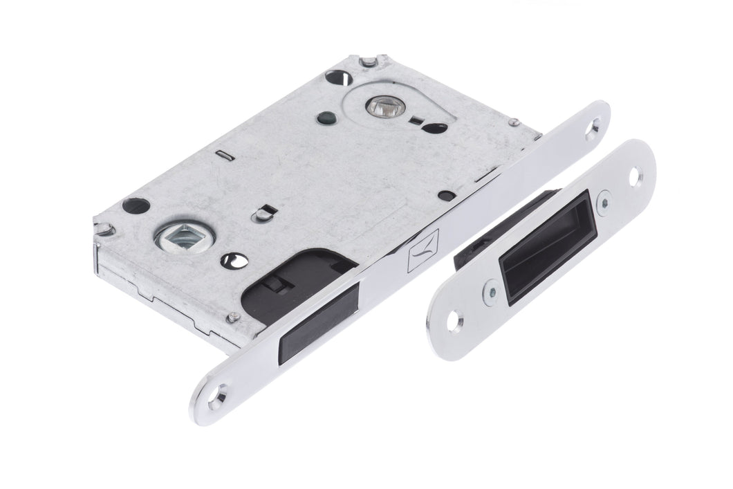Atlantic Italian Magnetic Bathroom Lock with adjustable strikeplate - Polished Chrome