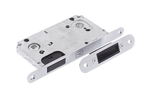 Atlantic Italian Magnetic Bathroom Lock with adjustable strikeplate - Satin Chrome