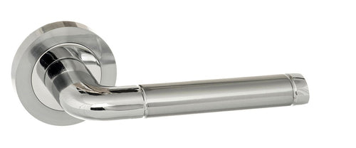 Eco Ocean Aluminium Lever on Round Rose - Satin Chrome/Polished Chrome