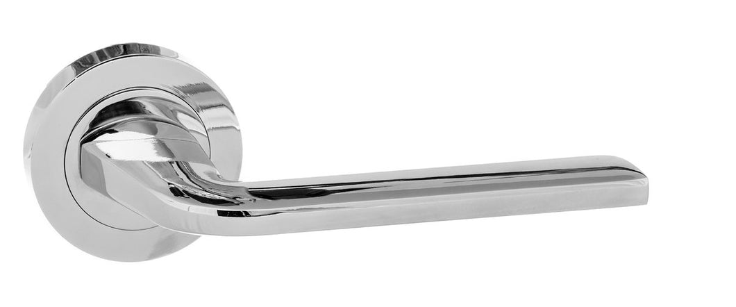 Eco Surf Aluminium Lever on Round Rose - Polished Chrome
