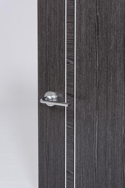 Forme Milly Designer Lever on Minimal Round Rose - Satin Chrome/Polished Chrome