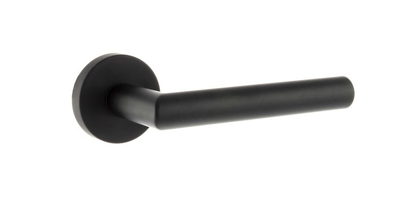 Forme Elle Designer Lever on Round Rose - Matt Black