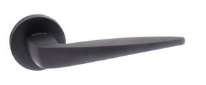 Forme Foglia Designer Lever on Minimal Round Rose - Matt Black
