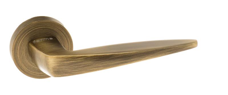 Forme Foglia Designer Lever on Minimal Round Rose - Yester Bronze
