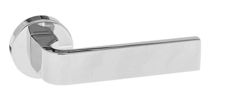 Forme Monza Designer Lever on Minimal Round Rose - Satin Chrome