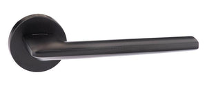 Forme Boston Designer Lever on Minimal Round Rose - Matt Black