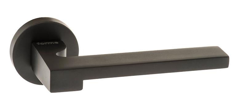 Forme Ginevra Designer Lever on Minimal Round Rose - Matt Black