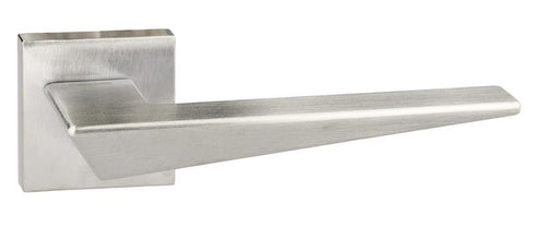 Forme Naxos Designer Lever on Minimal Square Rose - Satin Chrome