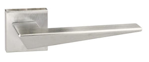 Forme Naxos Designer Lever on Minimal Square Rose - Satin Chrome