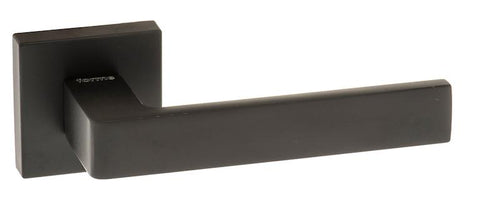 Forme Asti Designer Lever on Minimal Square Rose - Matt Black