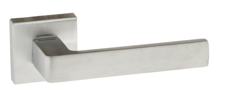 Forme Asti Designer Lever on Minimal Square Rose - Satin Chrome