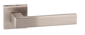 Forme Asti Designer Lever on Minimal Square Rose - Satin Nickel