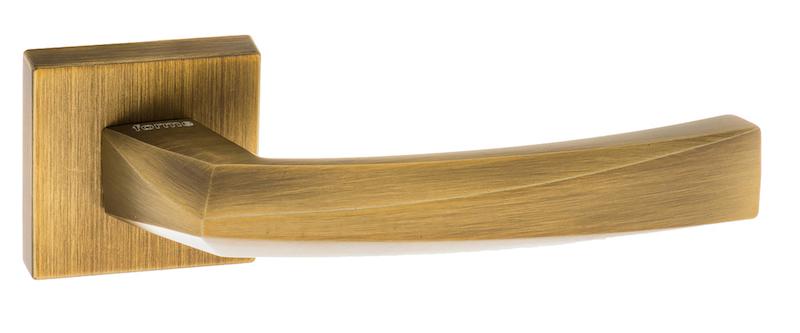 Forme Crystal Designer Lever on Minimal Square Rose - Yester Bronze