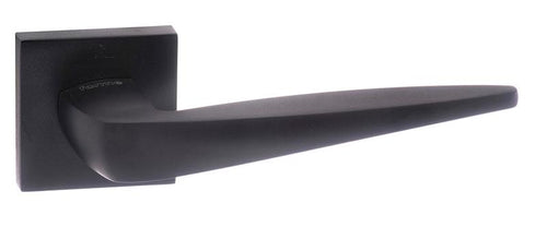 Forme Foglia Designer Lever on Minimal Square Rose - Matt Black