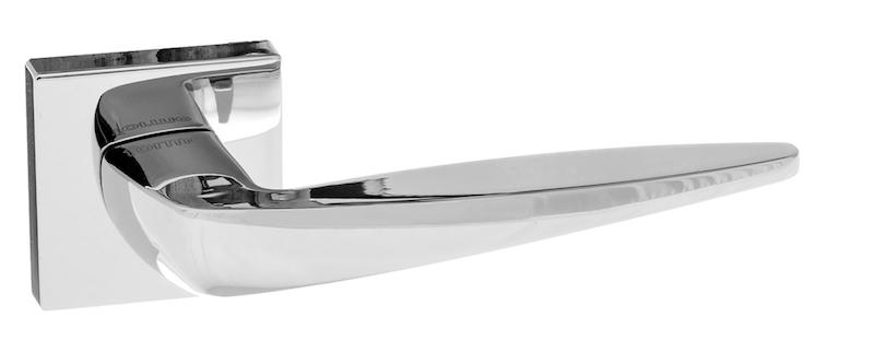 Forme Foglia Designer Lever on Minimal Square Rose - Polished Chrome