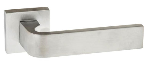 Forme Monza Designer Lever on Minimal Square Rose - Satin Chrome