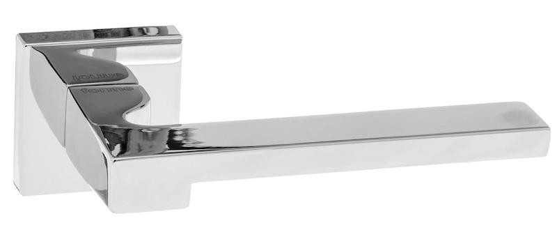 Forme Ginevra Designer Lever on Minimal Square Rose - Polished Chrome