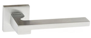 Forme Ginevra Designer Lever on Minimal Square Rose - Satin Chrome