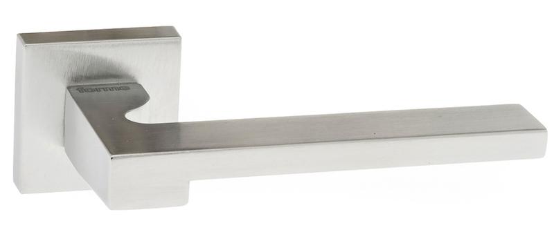 Forme Ginevra Designer Lever on Minimal Square Rose - Satin Chrome