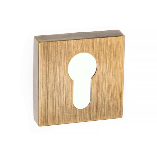 Forme Euro Escutcheon on Minimal Square Rose - Yester Bronze