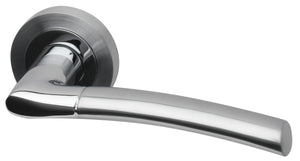 Intelligent Hardware Falcon Round Rose Dual Finish Lever Door Handle