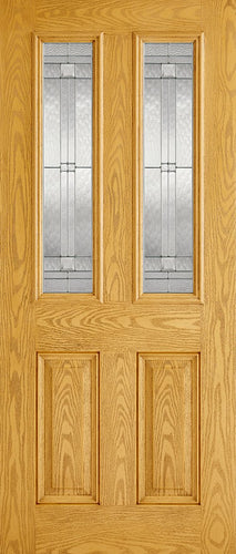 Malton 2L Glazed External Pre-Finished Oak Doors 813 x 2032