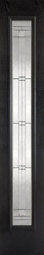 Sidelight 1L Elegant Pre-Finished Black Front Face With White Inside Face and Edges Doors 356 x 2032