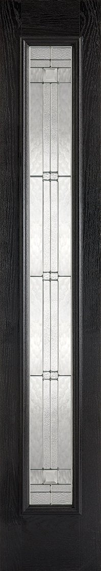 Sidelight 1L Elegant Pre-Finished Black Front Face With White Inside Face and Edges Doors 356 x 2032