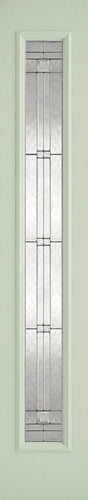 Sidelight 1L Elegant Pre-Finished Light Green Front Face With White Inside Face and Edges Doors 356 x 2032