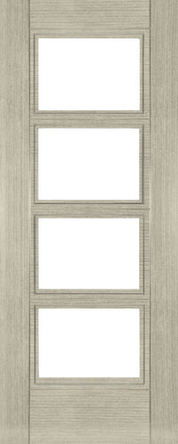 Montreal Light Grey Ash Glazed Fire Door