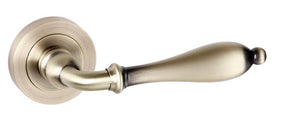 Old English Wrexham Lever on Round Rose - Matt Antique Brass