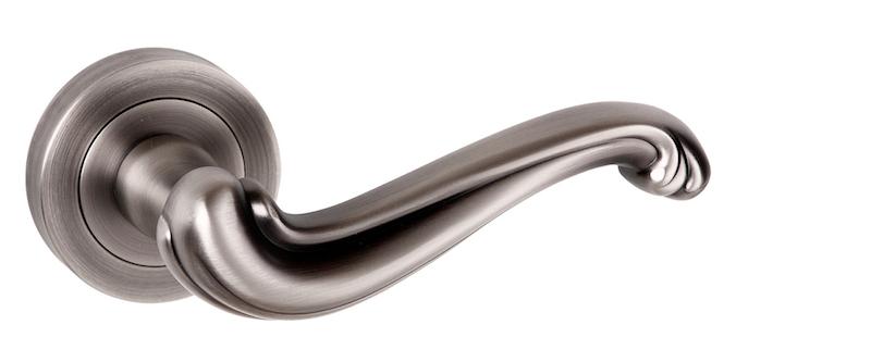 Old English Colchester Lever on Round Rose - Matt Gun Metal