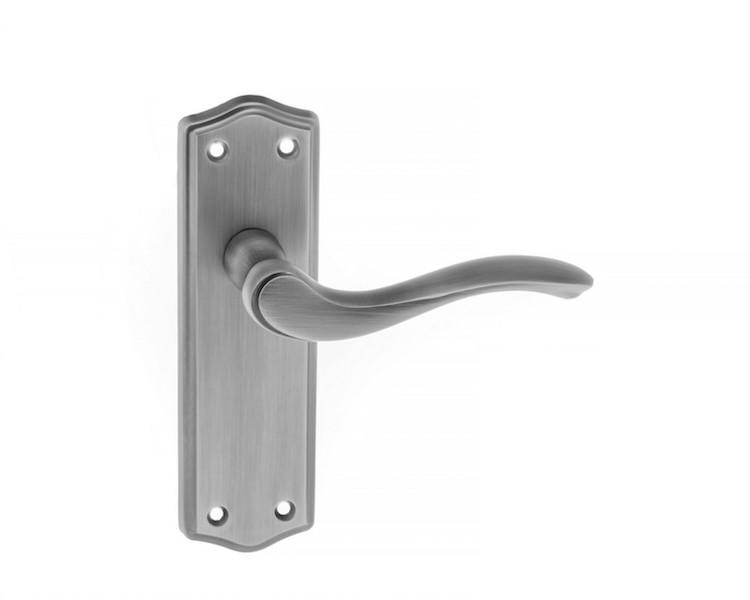 Old English Warwick Latch Lever on Backplate - Matt Gun Metal