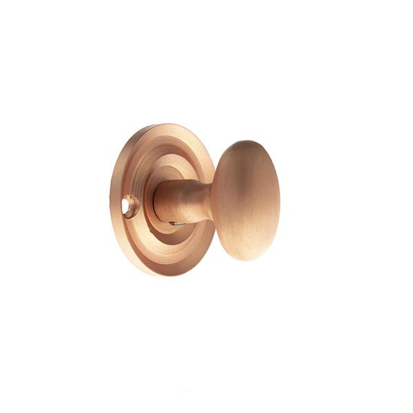 Old English Solid Brass Oval WC Turn and Release - Urban Satin Copper