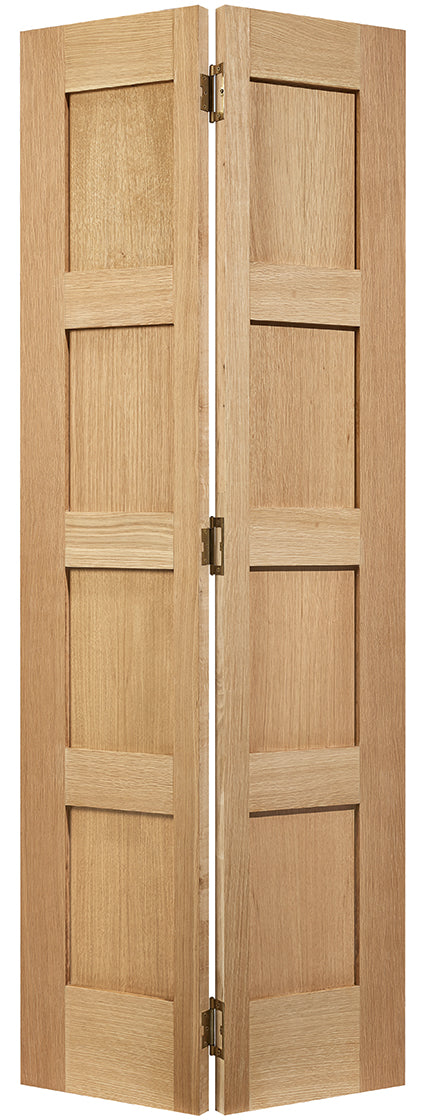 Oak Shaker Bi-Fold Un-Finished Oak