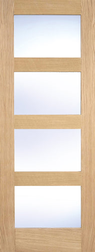 Shaker Clear Glazed Un-Finished Oak