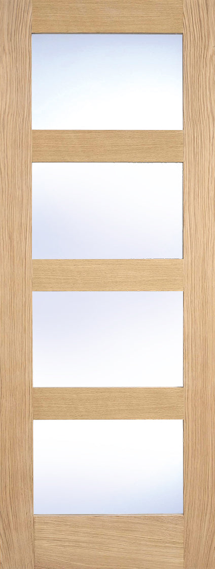 Shaker Clear Glazed Un-Finished Oak