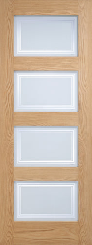 Contemporary Silkscreen Glazed Un-Finished Oak