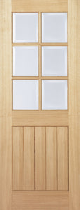 Mexicano 6 Panel Glazed Pre-Finished Oak
