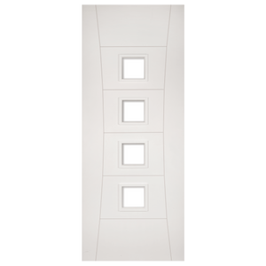 Pamplona White Primed Glazed Fire Door