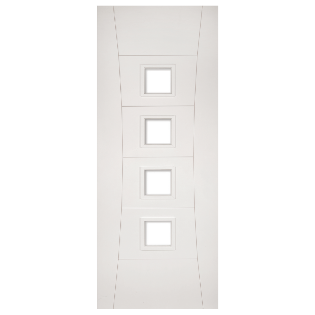 Pamplona White Primed Glazed Fire Door