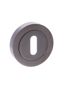 STATUS Key Escutcheon on Round Rose - Black Nickel