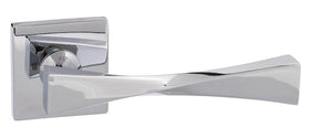 Senza Pari Guido Designer Lever on Square Rose - Polished Chrome