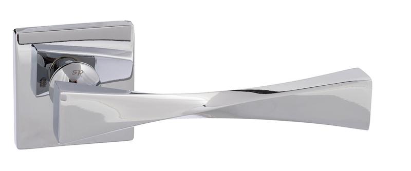 Senza Pari Guido Designer Lever on Square Rose - Polished Chrome