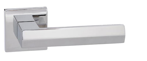 Senza Pari Davoli Designer Lever on Square Rose - Polished Chrome
