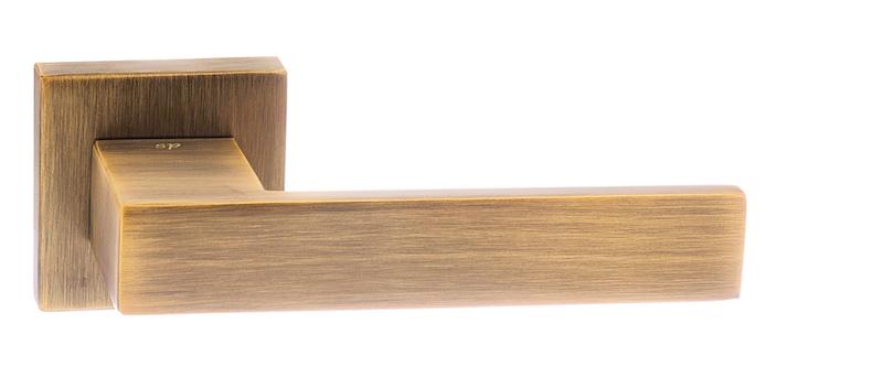 Senza Pari Panetti Designer Lever on Square Rose - Weathered Antique Bronze