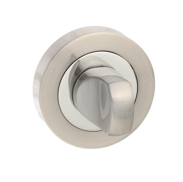 Senza Pari WC Turn and Release on Round Rose - Satin Nickel/Chome Plate
