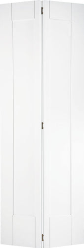 Shaker White Primed Solid Core Bi-Fold